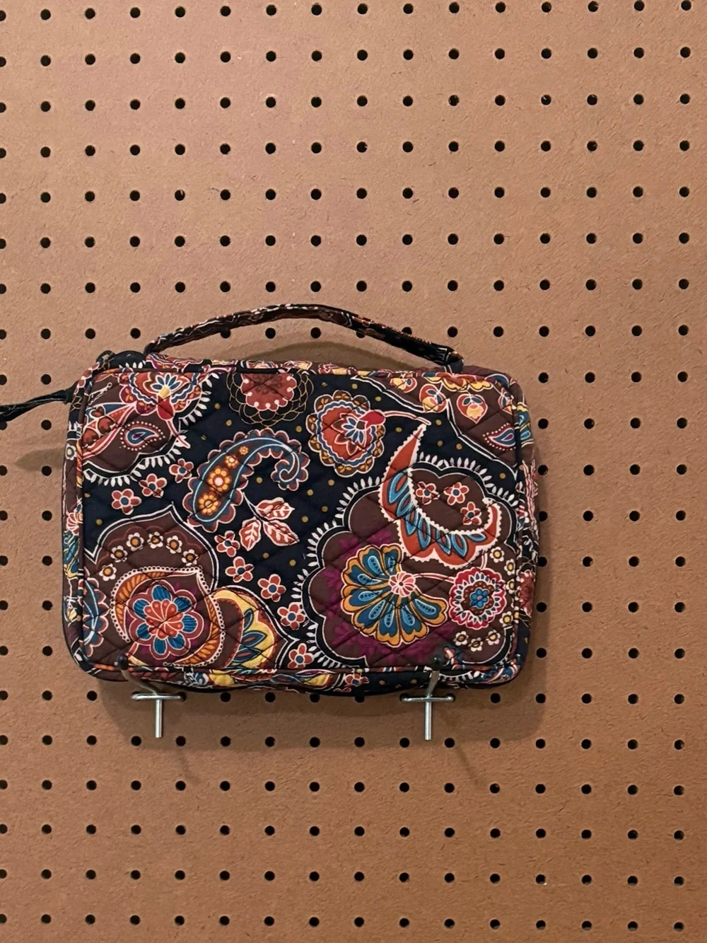 Vera Bradley Kensington Brown Paisley Bible or Book Cover Zipper Pocket